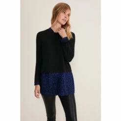 Phase Eight Avie Double Layer Black Top