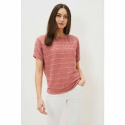 Phase Eight Pink Naveah Textured Top
