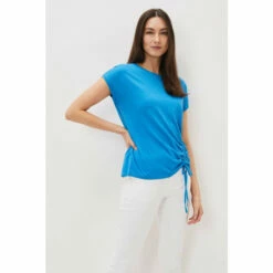 Phase Eight Blue Jinny Drawstring Hem Top