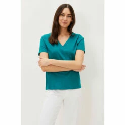 Phase Eight Blue Elspeth V-Neck Top