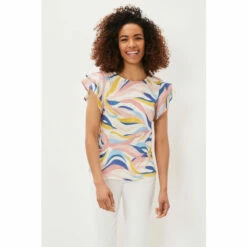 Phase Eight Natural Kali Multi Print Top