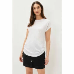 Phase Eight Jinny White Ruched Side Top