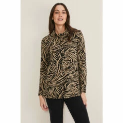 Phase Eight Natural Nerissa Animal Print Snuggle Top