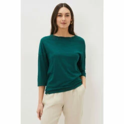 Phase Eight Green Belle Twist Neck Top
