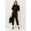Phase Eight Klarra Black Tapered Linen Trousers