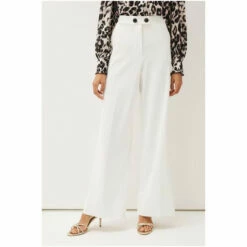 Phase Eight Cream Solange Wide Leg Suit Trousers