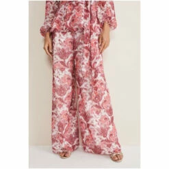 Phase Eight Red Arabella Print Trousers