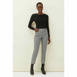 Phase Eight Black Gigi Dogtooth Trousers