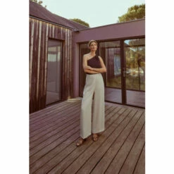 Phase Eight Cream Florentine Co-ord Wide Leg Trousers