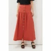 Phase Eight Allesia Brown Linen Maxi Skirt