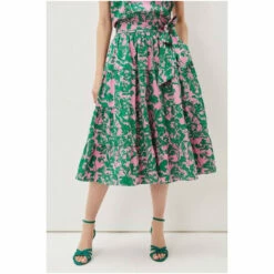 Phase Eight Cleona Green Printed Dobby Co-Ord Skirt