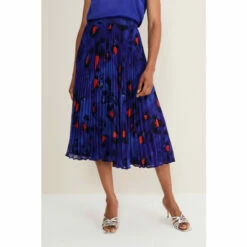 Phase Eight Blue Clarisse Print Skirt