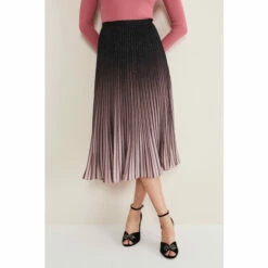 Phase Eight Estella Ombré Black Midi Skirt