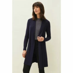 Phase Eight Blue Lili Longline Cardigan