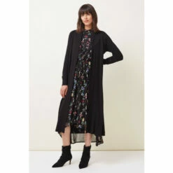Phase EIght Black Lili Fine Knit Maxi Cardigan