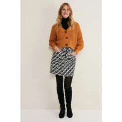 Phase Eight Yellow Vika Short Chunky Cardigan