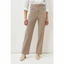 Phase Eight Eleyana Grey Clay Dye Wide Leg Jeans
