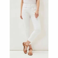 Phase Eight Hailee White Topstitch Skinny Jeans