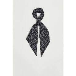 Phase Eight Black Mono Geo Lightweight Scarf