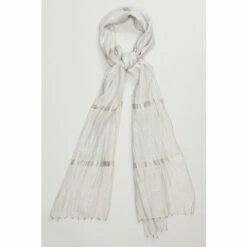 Phase Eight Silver Terri Sparkle Hem Scarf