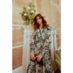 Phase Eight Womens Green Indiana Floral Tiered Dress