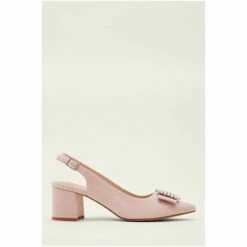 Phase Eight Pink Embellished Block Heel Shoes