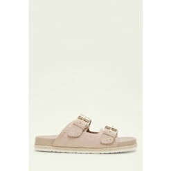 Phase Eight White Double Buckle Sandals