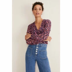 Phase Eight Natural Dorathy Zig Zag Mesh Top