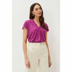 Phase Eight Purple Charleigh Burnout Top