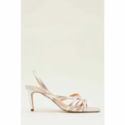 Phase Eight Silver Strappy Sling Sandals