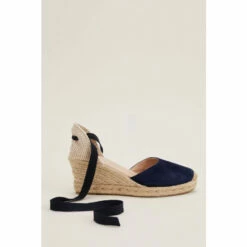 Phase Eight Blue Veronica Ankle Tie Espadrilles