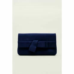 Phase Eight Blue Bow Front Clutch Bag