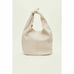 Phase Eight White Leather Slouch Bag