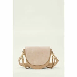 Phase Eight Neutral Suede Leather Cross Body Bag
