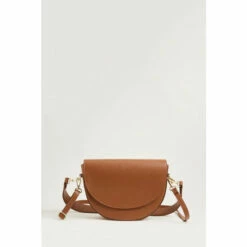 Phase Eight Brown Textured Leather Cross Body Bag