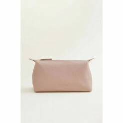 Phase Eight Natural Neutral Leather Wash Bag