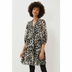 Phase Eight Penele Natural Leopard Print Swing Dress