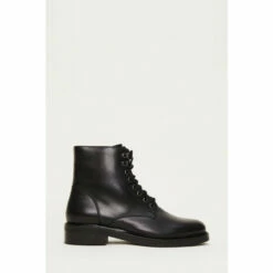 Phase Eight Lace Up Flat Black Boots