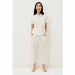 Phase Eight Cream Ashai Dobby Spot Pyjama Set