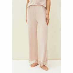 Phase Eight Pink Marlie Lace Pyjama Wide Leg Trousers
