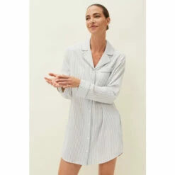 Phase Eight Grey Bobby Stripe Nightshirt