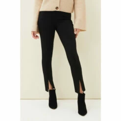 Phase Eight Black Trixie Split Front Ponte Leggings