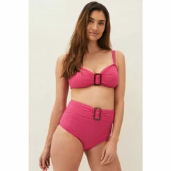 Phase Eight Pink Annabelle Textured Bikini Top