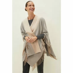 Phase Eight Natural Multi Stefana Colourblock Cape
