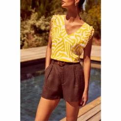 Phase Eight Brown Belted Shorts