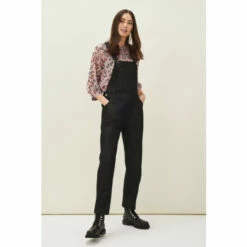 Phase Eight Effie Black Denim Dungarees