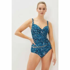 Phase Eight Sara Blue Animal Print Tankini Top