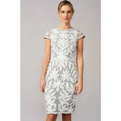 Phase Eight Blue Isobel Tapework Dress