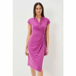 Phase Eight Purple Toral Wrap Front Dress