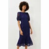 Phase Eight Purple Lidia Guipure Lace Fishtail Dress